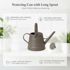 1 Gallon Plastic Watering Can with Long Spout for Indoor Plants, Balcony & Herb Gardens - Durable PP Pot Waterer - Image 4