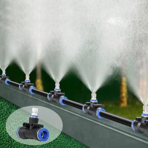 Automatic Irrigation Spray Kit for Cooling System – Adjustable Nozzle & Hose for Fence/Farm Use, Indoor/Outdoor Mist Sprayer for Efficient Cooling by Unknown
