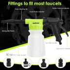 Car Wash Foam Gun with Microfiber Wash Mitt, Adjustable Foam Sprayer for Garden Hose, 6-Level Soap Mixing Car Wash Kit for Cars Trucks SUVs RVs Motorcycles Boats, Green - Image 6