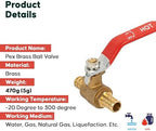 3/4" Pex Brass Ball Valve - Pex Fittings 3/4 Inch - 3/4 Pex Shut Off Valve - Crimping Tool - Fittings 3/4 Inch - Water Hose Shut Off Valve - Crimp Brass Ball Valve Hot Cold (Pack of 10) - Image 5