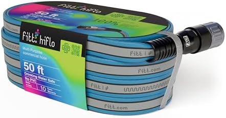 FITT HiFlo Water Hose 50ft, Multipurpose Flat Garden Hose, Easy to Use and Long-lasting Performance, Grey - Image 2