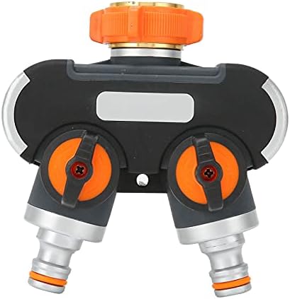 Water Tap Splitter, Hose Splitter 2 Way Valve Aluminum Alloy ABS Faucet Garden Irrigation Balcony Car Washing - Image 5