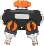 Water Tap Splitter, Hose Splitter 2 Way Valve Aluminum Alloy ABS Faucet Garden Irrigation Balcony Car Washing - Image 5