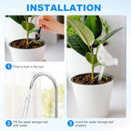 M METERXITY 6-Pack Plant Watering Globes, 9.8 Inch Plastic Bird Shape Self Watering Planter Insert for Indoor/Outdoor Pots, Self Water Devices Decorative Garden Stake [Transparent/Pink] - Image 4