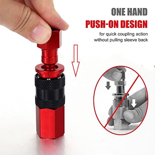 Aluminum Air Fittings, 1/4" NPT, 25 Pieces, Red - Image 5