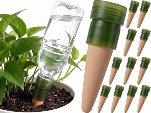 Plant Self Watering Stakes Automatic Terracotta Bottle Adapter Devices by Famstar