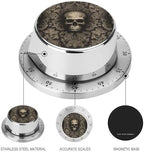 Mechanical Kitchen Timers for Cooking,Gothic Wallpaper Skull Printed 60 Minute Magnetic Countdown Timer,Cute Cooking Timers with Alarm,Stainless Steel Time Timer Manual No Batteries Required - Image 3