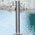 Freestanding Outdoor Faucet Antifreeze Water Column 50/86cm, Weatherproof Stainless Steel Hose Stand with Tap, Ideal Garden Water Feature Fountain for Side/Ground Inlet by Unknown