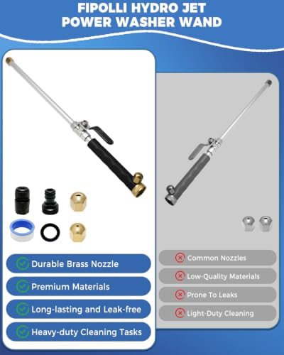 Jet Nozzle Power Washer for Garden Hose, Upgraded 2-In-1 High Pressure Wand - Image 7
