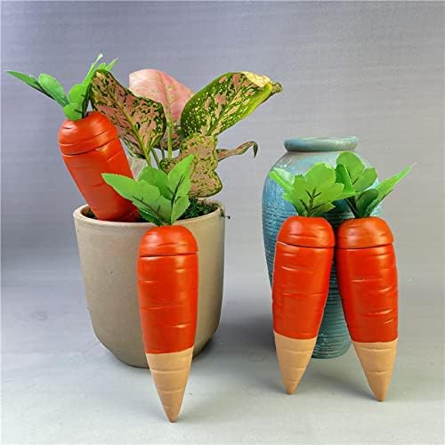 4pcs Easter Carrot Watering Globes Spikes Terracotta Plant Automatic Waterer Irrigation Drippers Automatic Stakes - Image 5