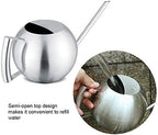 Stainless Steel Watering Can, 1000ML Long Spout Indoor Plant Watering Pot - Image 7