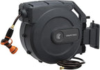 Giraffe Tools Retractable Garden Hose Reel 1/2 Inch x 130 ft, Super Heavy Duty, Any Length Lock, Slow Return System, Wall Mounted and 180 Deg Swivel Bracket by GiraffeTools
