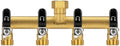 4-Way Garden Hose Splitter, Heavy-Duty Brass, 3/4" GHT, Black by Yayamz