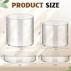 6/7 Inch Clear Acrylic Orchid Planter Pot with 360° Round Holes & Tray - Image 2