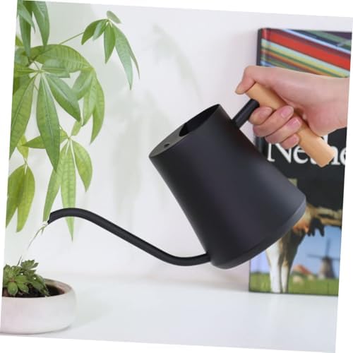 Garden Watering Can with Wooden Handle Vintage Stainless Steel - Image 5
