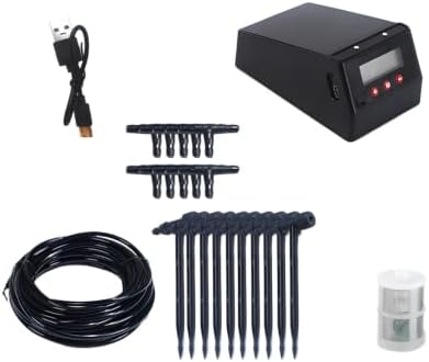 Set for Potted, Automatic Watering Controller with Display Buttons, 10 m Tubing, 10 Stakes, Balcony Patio Vacatio by Unknown