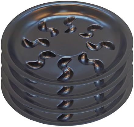 14 inch Black Flower Pot Saucers, 4 Pack by ZzpYXIA