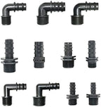 Generic 5pcs 1/2" 3/4" Male Connector To Barb 16mm 20mm 25mm PE Hose Elbow Adapter Garden Irrigation Drip Irrigation System(Blue) by Unknown