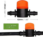 20 Pieces Drip Irrigation Micro Valve Irrigation Switch 4/7 Tubing Hose Barb Water Stop Connector Garden Supplies Accessories (Color : A) - Image 5