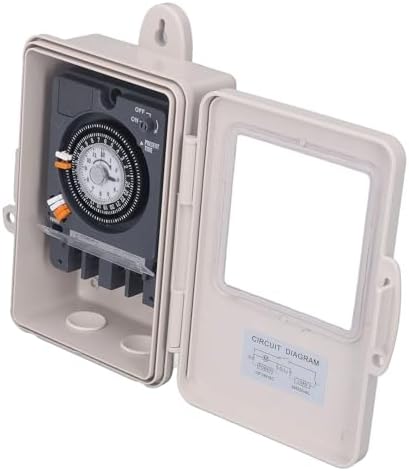 Jiawu Mechanical Timer Switch IP53 Rainproof 24H Cycle Time Relay 30A 250VAC Contact Capacity 100‑240VAC for Water Heater Street Light Irrigation - Image 2