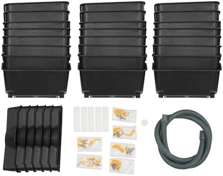Wall Mounted Vertical Planter, 24 Pots Self Watering System for Indoor Plants, 154lbs Load Capacity Hanging Garden Wall Planter with Drainage Pipe for Balcony, Patio, Living Room Decor, Black - Image 5