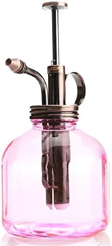 Plant Mister- Pink Glass Bottle & Brass Sprayer (Antique Copper) - Image 5