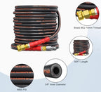 5000PSI Pressure Washer Gun with Foam Cannon & 50ft Power Washer Hose, Pressure Washing Kit with 15" Extension Wand & 7 Nozzle Tips, 3/8" Quick Connector & M22 15mm/14mm Fittings - Image 2