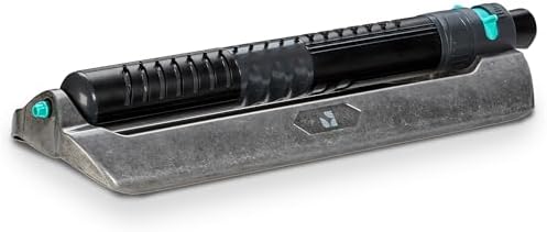 Oscillating Sprinkler 100004, Adjustable Sprinkler Spray Width & Range, 19 Precision Nozzles for Even Lawn Watering, Covers Up to 4,250 Square Feet, Durable Turbo Motor, by New England Garden Tools by NewEnglandGardenTools