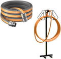 Giraffe Tools 25FT Lay Flat Garden Hose and Garden Hose Holder Freestanding by GiraffeTools