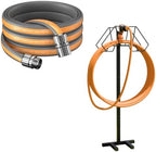 Giraffe Tools 25FT Lay Flat Garden Hose and Garden Hose Holder Freestanding by GiraffeTools