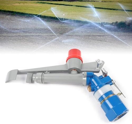 360° Adjustable Irrigation Spray Gun Sprinkler, 1 Inch Irrigation Spray Tool, 35-40M Large Impact Area Water Sprinkler, Use for Large-Scale Agricultural & Inrial Irrigation by Unknown