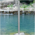 Generic Stainless Steel Garden Water Column with Faucet for Washing and Watering, Outdoor Water Tap Anti-Freezing Fountain and Hose Stand, 13×86CM by Unknown