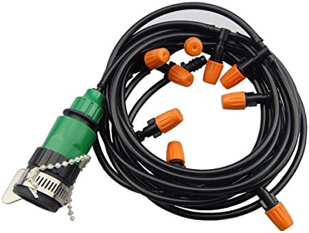SagaSave Drip Irrigation kit Plant Watering System Gravity Fed Irrigation Water Drip Setfor Garden Greenhouse Yard Lawn Home or Vacation Use 15M 8/11" Tube 20 Nozzles by Unknown