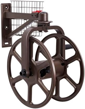 Liberty Garden Single Arm Navigator Hose Reel with Pull Up Latch, Bronze - Image 2