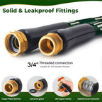Garden Hose 100 ft, 2026 Upgraded Kink Free Flexible Water Hose 100ft With 10 Pattern Spray Nozzle, Leak-Proof, Portable, Ultra Lightweight & Durable Garden Hose for Yard, Lawn, Outdoor (DarkGreen) - Image 4