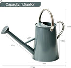 1.5 Gallon Metal Watering Can for Outdoor Plants, Large Watering Can, Gray - Image 2