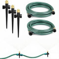 3-Nozzle Adjustable Metal Garden Sprinkler. 360° Rotary Design for Wide-Range Even Watering, Yards and Flower beds. Spike Base ensures Stable Placement, Easy to Install and Adjust.(Total 10m/32.8FT) by Unknown