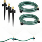 3-Nozzle Adjustable Metal Garden Sprinkler. 360° Rotary Design for Wide-Range Even Watering, Yards and Flower beds. Spike Base ensures Stable Placement, Easy to Install and Adjust.(Total 10m/32.8FT) by Unknown