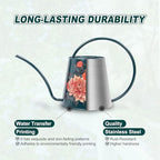2L Long Spout Watering Can, Stainless Steel Water Can (Dahlia) - Image 4