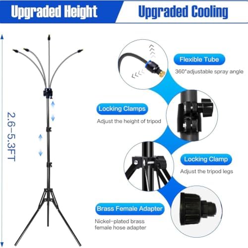 Standing Misters for Outside Patio - 5.3FT Stand Misting System - Image 4