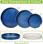 Eightpot Plant Pot Saucer - 11.4 Inch Plant Saucer for Outdoors Ceramic Plant Tray for Indoors No Holes Large Plant Drip Trays Round Flower Pot Saucer Plant Dishes to Catch Water Blue - Image 7