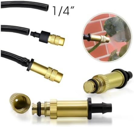 50PCS Adjustable Brass Sprayer Spray Nozzle for microdrop Garden Irrigation Spray(50pcs Mixed x AB508C) - Image 3