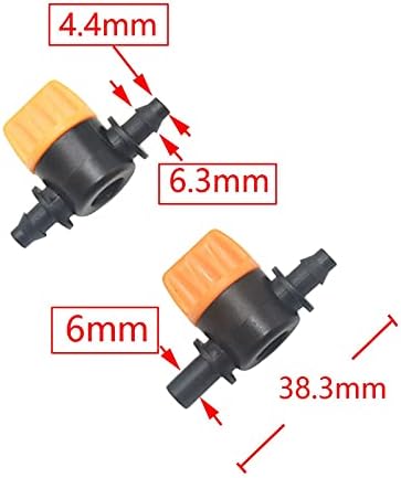 Hose Connector Adapter 100 4Mm Hose Valve 4/7 Water Pipe Garden Faucet 6Mm to 1I4 Barb Water Valve Drip Irrigation Fittings/1I4 * 6Mm - Image 3