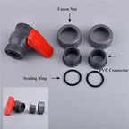 Expandable Garden Hose Repair Kit 15PCS Hose Connector with Double Union Ball Control Red White Valve, Garden Watering Irrigation System Water Pipe Fittings(Inner Dia 50mm) - Image 4