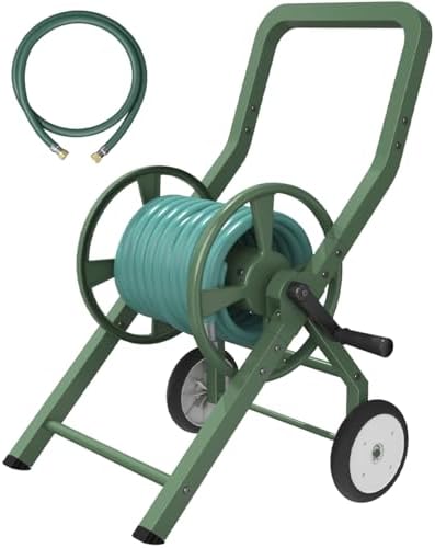 Artigarden Garden Hose Reel Cart with Wheels, Outdoor Hose Reel Cart, Green by Artigarden