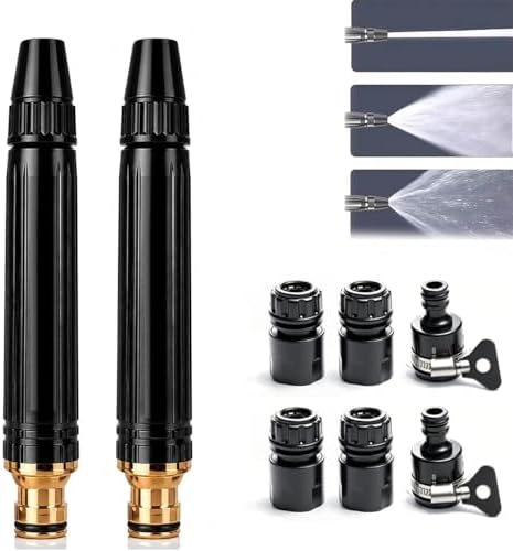 Heavy Duty High Pressure Hose Nozzle, 2026 New Adjustable Booster Home High Pressure Car Wash Water Gun with Booster Nozzle, Pressure Washer Hose Attachment for Plant Watering Lawn Car (2) by Asilumi