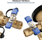 MEASUREMAN 1/2 Inch Pressure Vacuum Breaker, Brass Backflow Preventer - Image 5