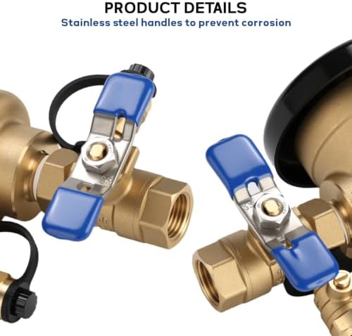 MEASUREMAN 1/2 Inch Pressure Vacuum Breaker, Brass Backflow Preventer - Image 5