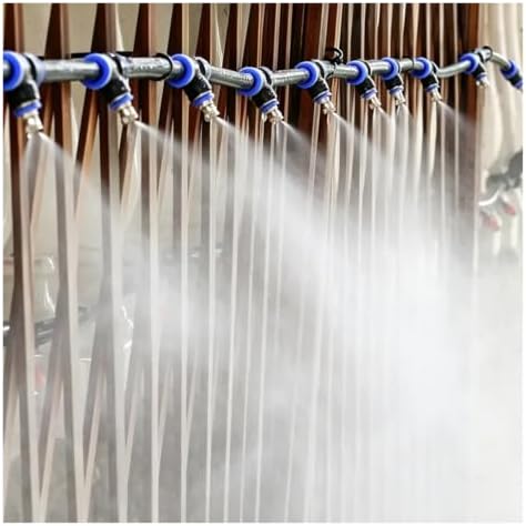 Mist Cooling System for Livestock Farms - Efficient Animal Comfort Solution with Easy Install Garden Watering Equipment, 295.3 ft Tubing & Accessories, Perfect for Hot Weather by Unknown
