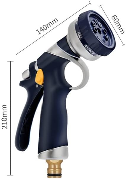 Hose Nozzle, Heavy Duty Hose Sprayer with 8 Adjustable Watering Patterns, Thumb Control Garden Hose Nozzle with Ergonomic Grip, - Image 2
